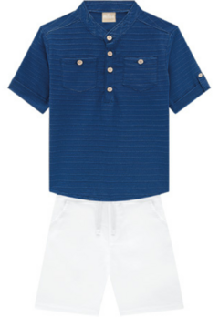 Conjunto Infantil Masculino Camisa + Bermuda Milon