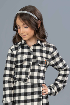 Camisa Infantil Xadrez Estampado Pakita