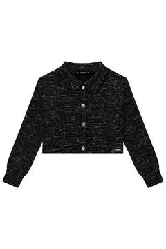 Jaqueta Cropped em Malha Tweed Lurex Lilimoon - comprar online