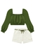 Conjunto Juvenil Manga Longa Verde Lilimoon - comprar online