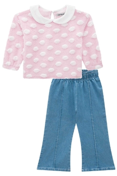 Conjunto Blusão Calça Flare Jeans Infanti - comprar online