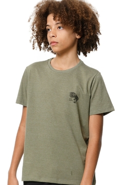 Camiseta Infantil Verde Estampada Banana Danger