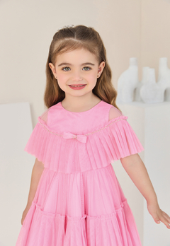 Vestido Infantil Festa Tule Rosa Petit Cherie - comprar online