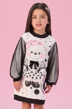 Vestido Tule Brilhoso Infantil Estampado Festa Petit Cherie - comprar online
