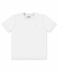 Camiseta em meia malha Branca Onda Marinha