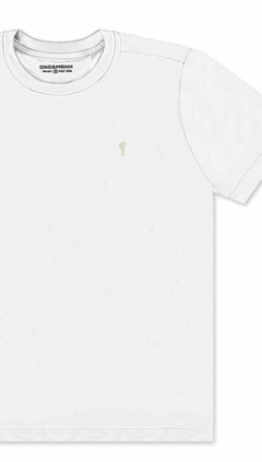 Camiseta em meia malha Branca Onda Marinha - comprar online