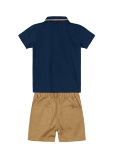 Conjunto infantil menino com camiseta e bermuda Mundi - comprar online