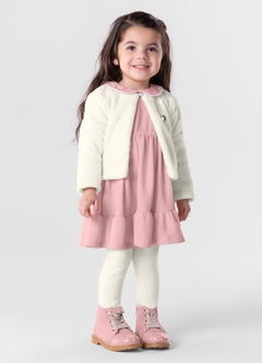 Casaco pelo fleece infantil menina Mundi