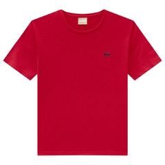 Camiseta em meia malha Vermelho Milon