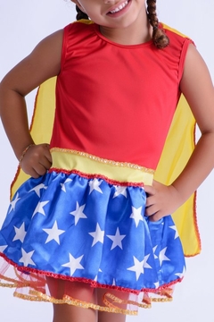 Fantasia Infantil Mulher Maravilha Muvilê - comprar online