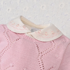 Macacão tricot Rafaela Plush Rosa Beth Bebê - comprar online