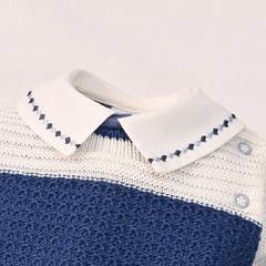 Macacão tricot Vinícius Azul Beth Bebê - comprar online