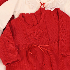 Saída Maternidade Eloá Manta Macacão e vestido tricot Plush Beth Bebê na internet