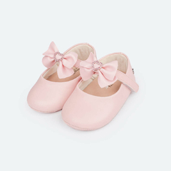 Sapato de Bebê Pampili Nina Laço Coração de Strass Rosa Glacê na internet