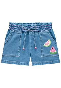 Shorts em Jeans Belini Melancia Kukiê