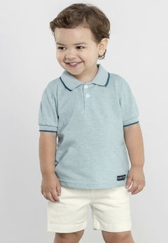 Conjunto Camisa Polo Pique Bermuda Sarja com Elastano Colorittá