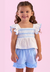 Conjunto Shorts Infantil Festa Azul Petit Cherie