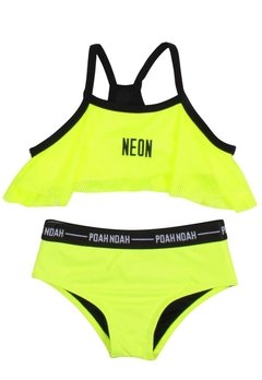 Biquini Infantil Amarelo Neon Banana Danger