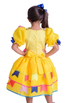 Vestido Caipira Amarelo Bandeira Infantil Muvilê - comprar online
