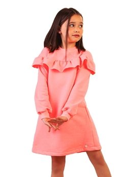 Vestido ML Infantil Rosa Bugbee