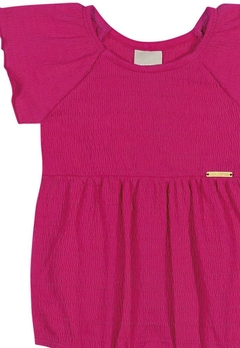 Body Rosa Pink Curto Algodão Infantil Coloritta - comprar online