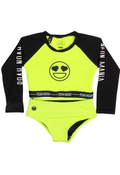 Maiô Infantil Amarelo Neon Smile Banana Danger