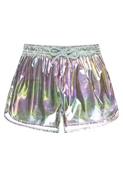 Short Infantil Metalic Holografico Açucena