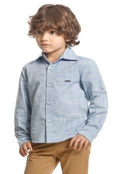 Camisa ML Infantil Azul Banana Danger