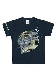 Camiseta Infantil Dinossauro Azul Marinho Elian - comprar online