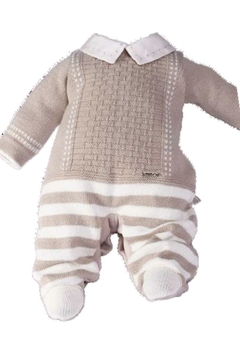Macacão Longo Caqui Tricote Suede Infantil Beth Bebê