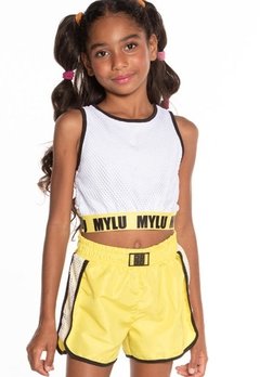 Conjunto Short Infantil Amarelo Mylu