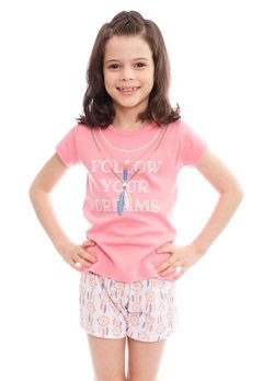 Pijama Follow Your Dreams Ribana Rosa Have Fun