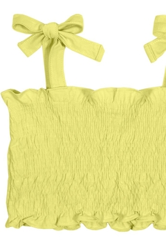 Cropped Infantil Lastex Malha Amarelo D'Way - comprar online
