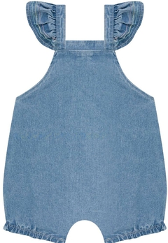 Macacão Infantil Jeans Bellini Bordado Azul Kukiê - comprar online