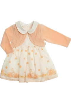 Vestido Tule Casaco Plush Infantil Anjos Baby