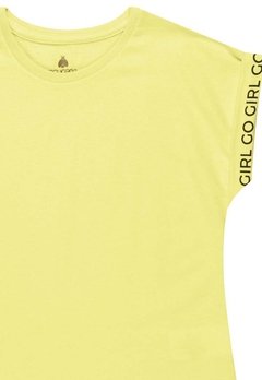 Camiseta Infantil Amarela Açucena - comprar online