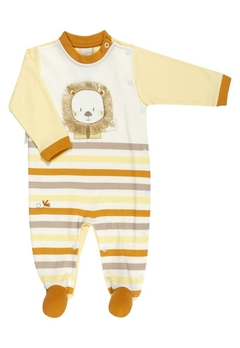 Macacão Longo Bebê Menino Amarelo Anjos Baby