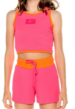 Conjunto Cropped Shorts Pink Mylu - comprar online