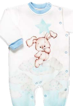 Macacão Infantil Longo Coelho Azul Anjos Baby - comprar online