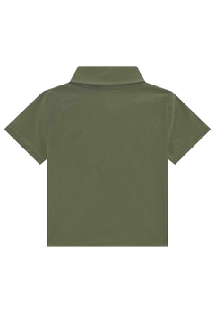 Camisa Verde Militar Gola Infantil Johnny Fox - comprar online