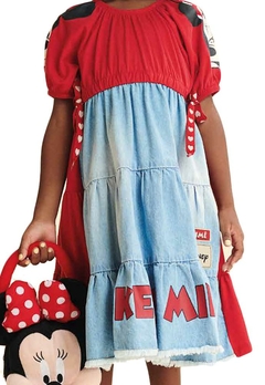 Vestido Infantil Midi Vermelho Animê - comprar online