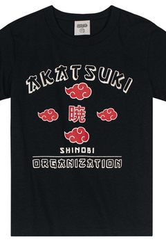 Camiseta Akatsuki Preta Infantil Brandili - comprar online