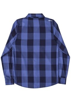 Camisa Longo Xadrez Flanelada Azul Marinho Johnny Fox - comprar online