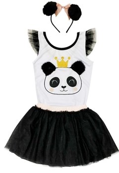 Fantasia Infantil Temática Panda Carnaval Menina