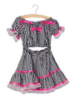 Vestido Caipira Infantil Preto Douvelin - comprar online