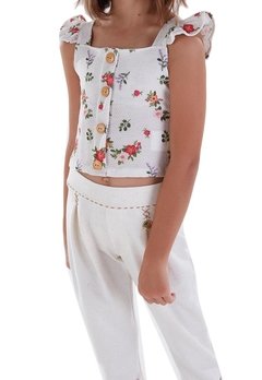 Conjunto Calça Infantil Branco Kiki Xodó - comprar online