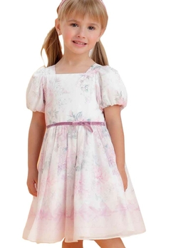 Vestido Floral Infantil Rosa Petit Cherrie