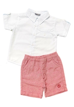 Conjunto Camisa Bermuda Infantil Vermelho Vigat