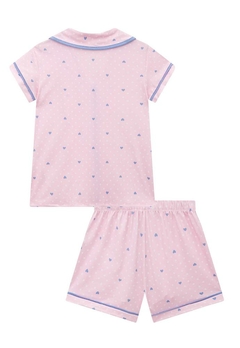 Pijama Blusa Shorts Malha Comfy Rosa Infanti - comprar online