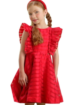 Vestido Infantil Festa Vermelho Petit Cherie